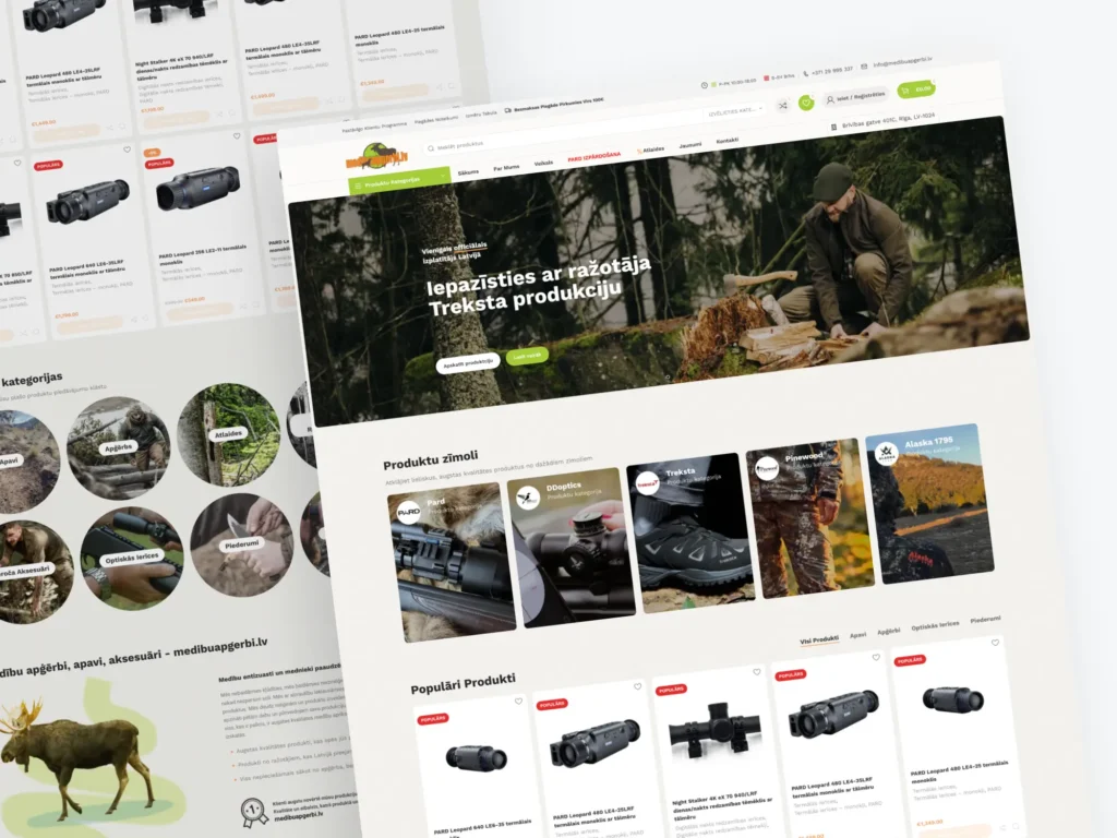 Frame37 Case Study: Medību Apģērbi – Modern E-commerce Store for Hunting Equipment Trinity DEV MALTA malta
