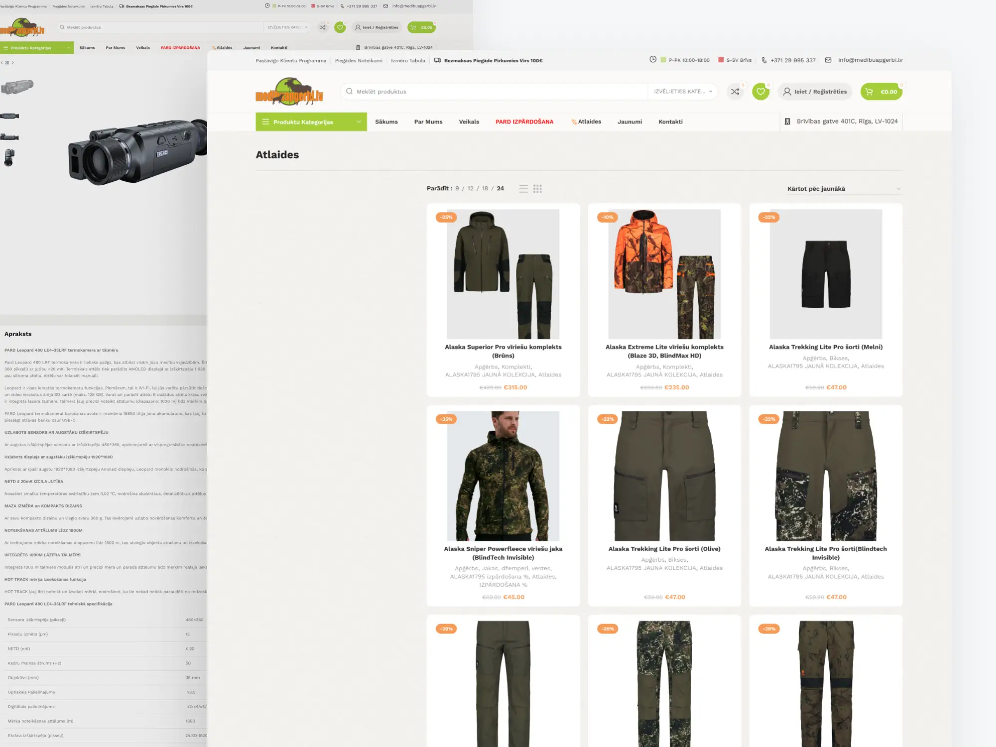 Frame38 Case Study: Medību Apģērbi – Modern E-commerce Store for Hunting Equipment Trinity DEV MALTA malta