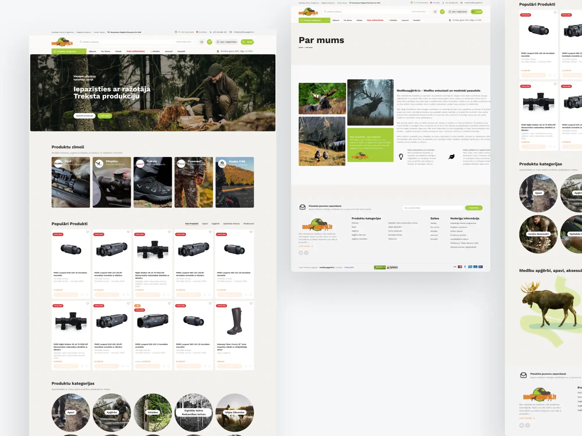 Frame40 Case Study: Medību Apģērbi – Modern E-commerce Store for Hunting Equipment Trinity DEV MALTA malta