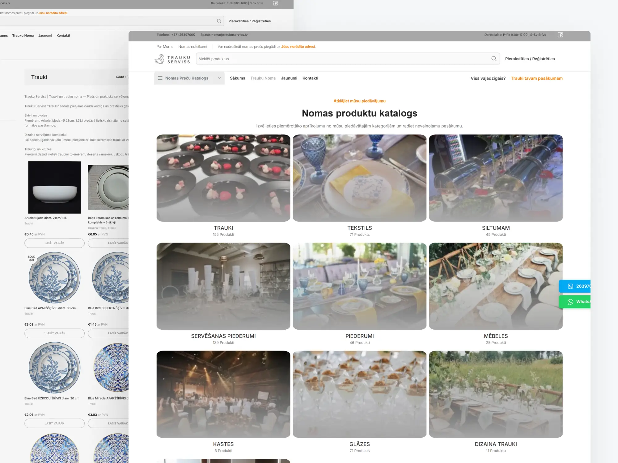 Frame58 Case Study: TraukuServiss – Modern Rental Website for Dishes, Glassware & Event Equipment Trinity DEV MALTA malta