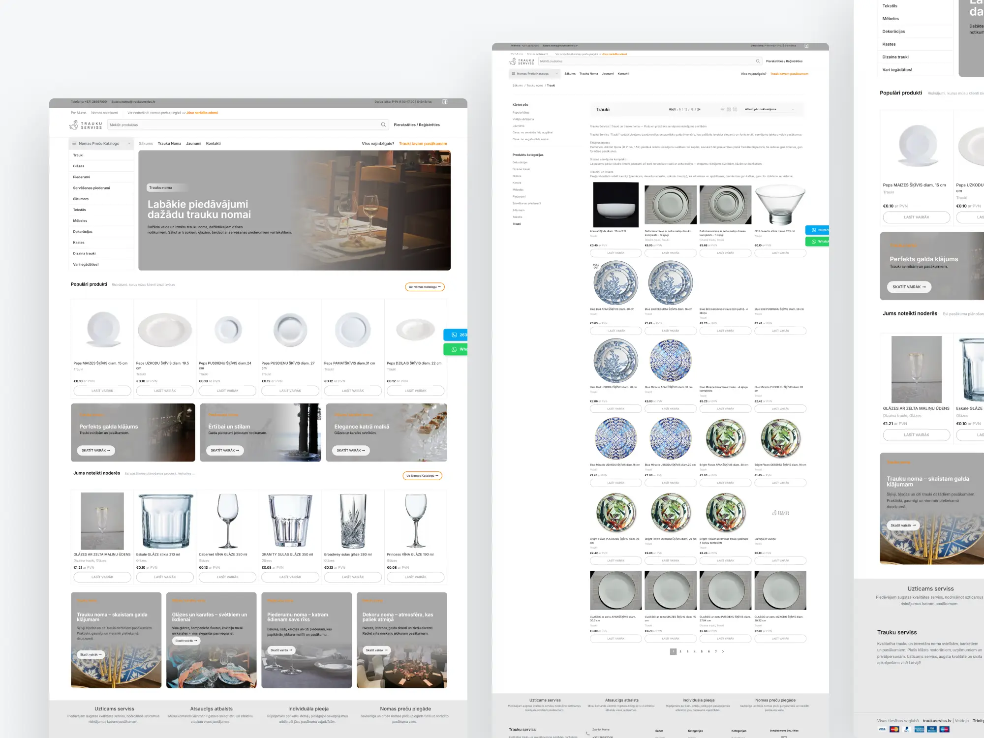 Frame60 Case Study: TraukuServiss – Modern Rental Website for Dishes, Glassware & Event Equipment Trinity DEV MALTA malta