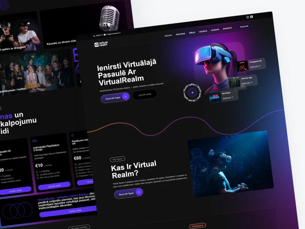 VirtualRealm – VR Arcade Website Development & Custom Booking Experience 1 Trinity DEV MALTA malta VR Arcade Website Development