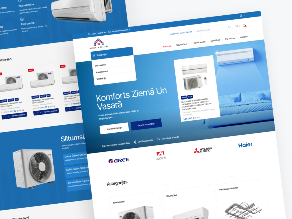 Frame 1 Case Study: KLIMATSALONS – Modern HVAC Service Website & Lead Generation Platform Trinity DEV MALTA malta