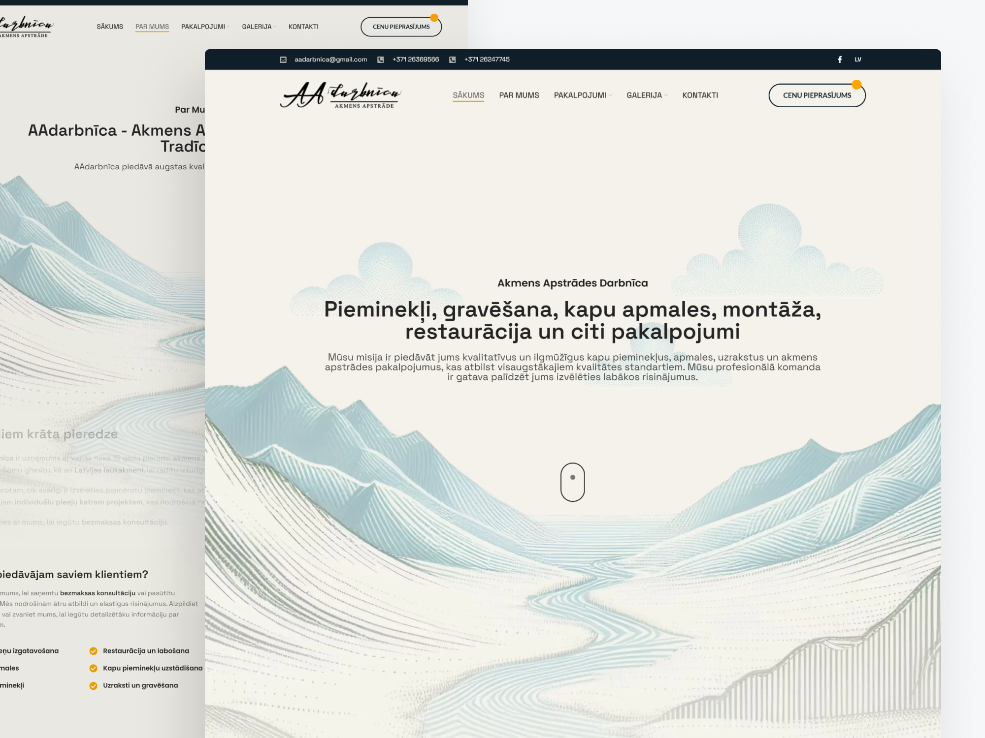Frame 37 Case Study: AADARBNICA – Memorial Stonework Services Website with Emphasis on Dignity and Trust Trinity DEV MALTA malta