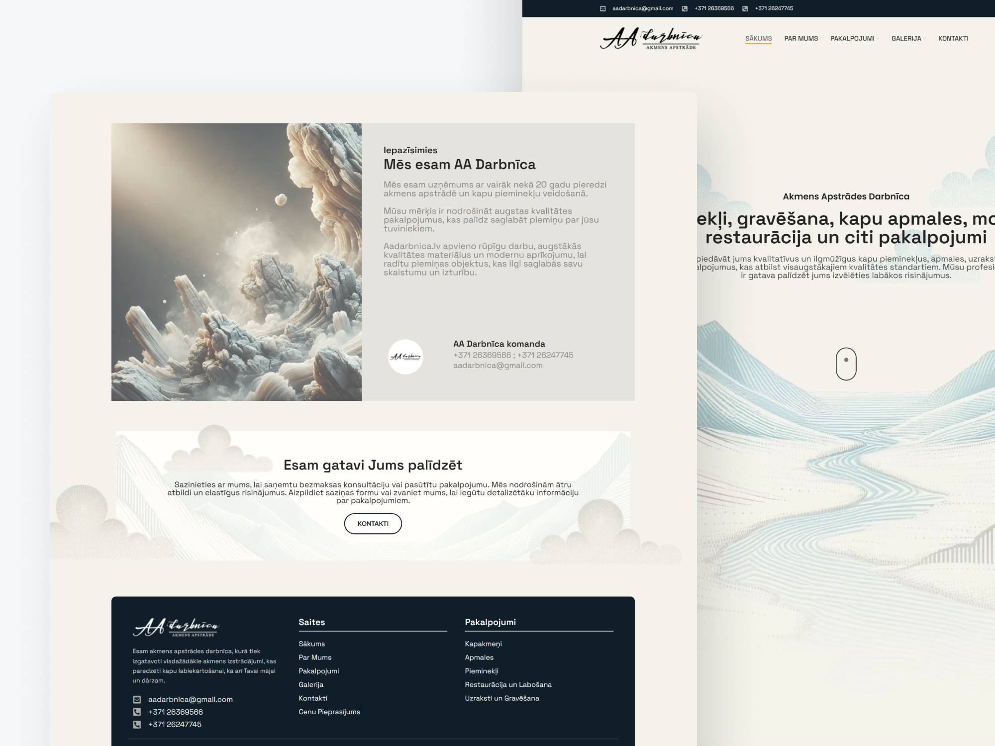 Frame 38 Case Study: AADARBNICA – Memorial Stonework Services Website with Emphasis on Dignity and Trust Trinity DEV MALTA malta